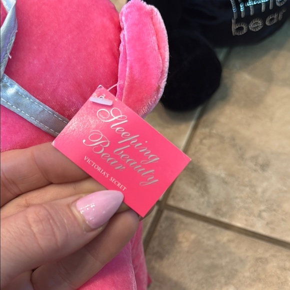 Victoria's Secret Limited Edition Pink and Black Plush Teddy Bears - Picture 2 of 5